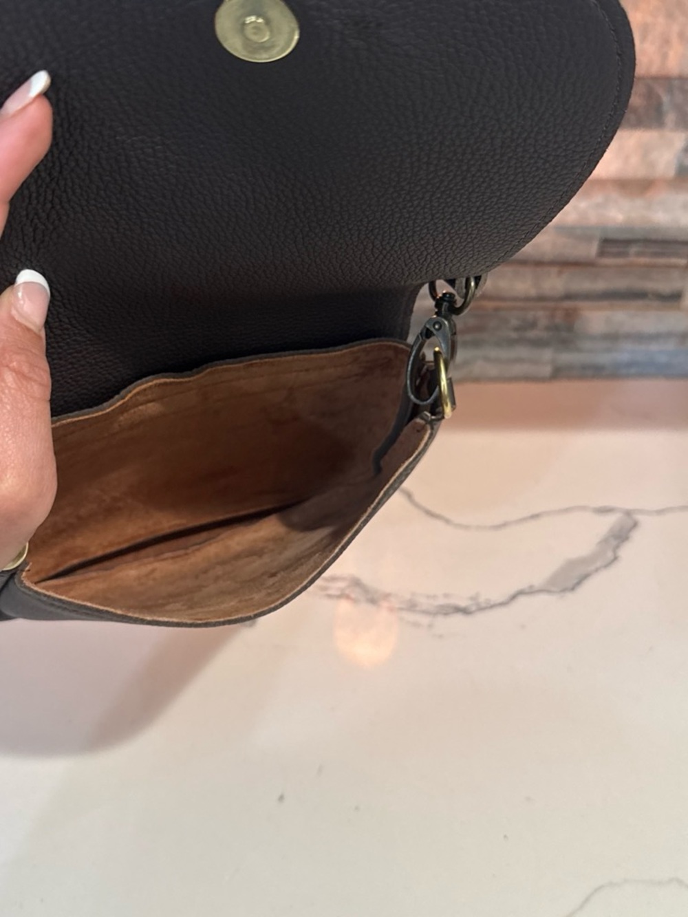 Small GG Monogram Crossbody Bag - Brown/Beige - Picture 3 of 5